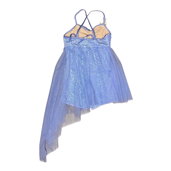Weissman | Stop Where You Are Tulle Overlay Biketard Dance Costume, Size IC MC - Picture 4 of 6